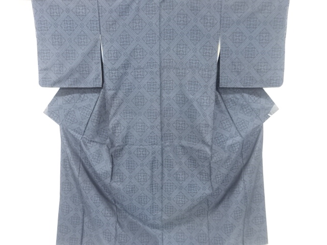 JAPANESE KIMONO / DORO OSHIMA TSUMUGI / WOVEN FLOWER CREST